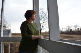 Bella Bregar, the Executive Director at the ACRES Project, looked out over the backyard of the property ACRES is leasing. ACRES works with adults on the Autism Spectrum to transition to independent living and learn vocational skills.